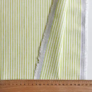 Lenvászon pamuttal Stripe lime