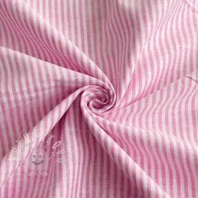 Lenvászon pamuttal Stripe fuchsia