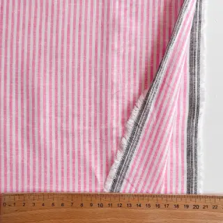 Lenvászon pamuttal Stripe fuchsia