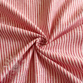 Lenvászon pamuttal Stripe red