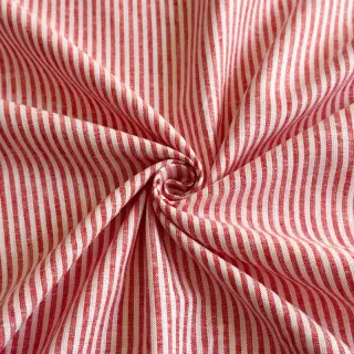 Lenvászon pamuttal Stripe red