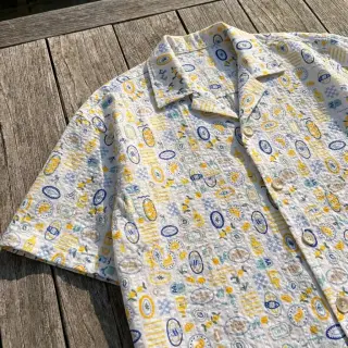 Pamutvászon Bubble Stripe design C digital print