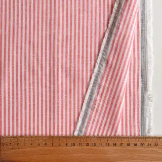 Lenvászon pamuttal Stripe salmon