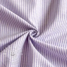 Lenvászon pamuttal Stripe purple