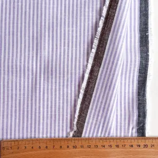 Lenvászon pamuttal Stripe purple