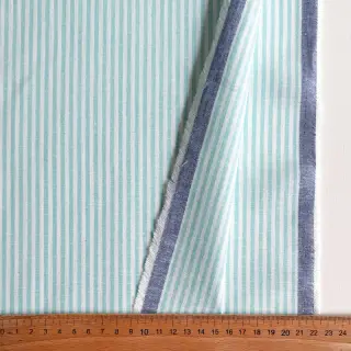 Lenvászon pamuttal Stripe mint