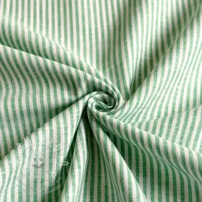 Lenvászon pamuttal Stripe dark green