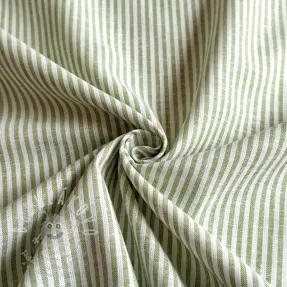 Lenvászon pamuttal Stripe green