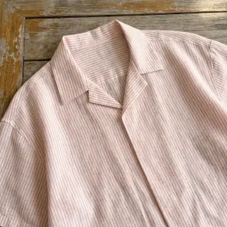 Lenvászon pamuttal Stripe rose