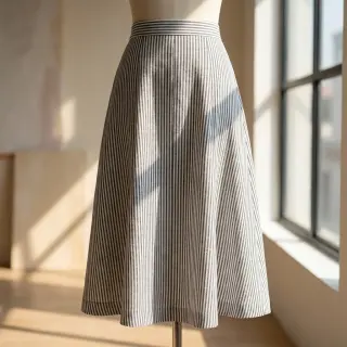 Lenvászon pamuttal Stripe black