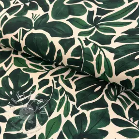 Dekorációs anyag Big leaves green digital print