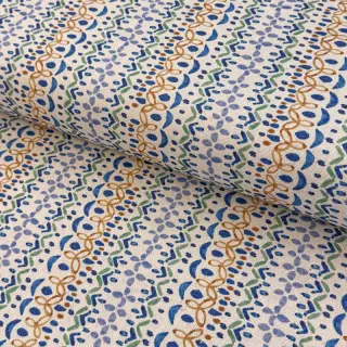 Dekorációs anyag Linenlook Blue pattern digital print