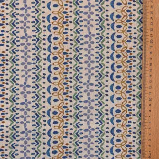 Dekorációs anyag Linenlook Blue pattern digital print