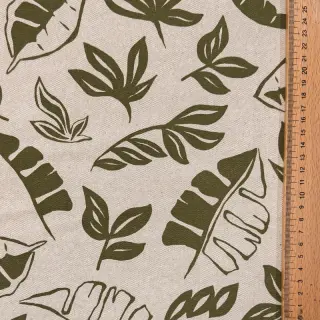 Dekorációs anyag Linenlook Leaves army green