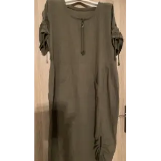 Pamutvászon SLUB WASHED army green