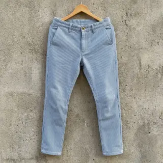 JEANS DENIM 8.5 OZ Small stripe light blue