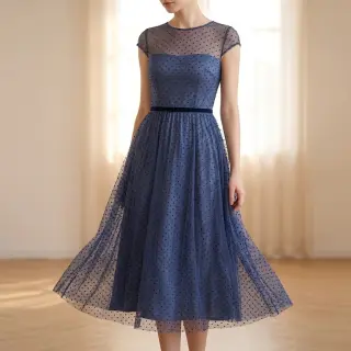 Tüll TÜTÜ DOTS dark blue