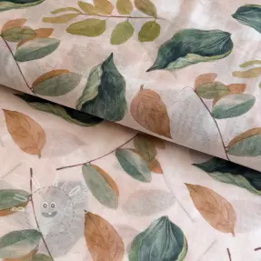 Lyocell lennel és selyemmel Retro Flowers design A
