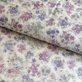 Lyocell lennel és selyemmel Retro Flowers design C