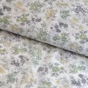 Lyocell lennel és selyemmel Retro Flowers design D