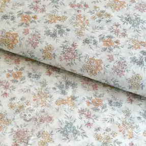 Lyocell lennel és selyemmel Retro Flowers design E