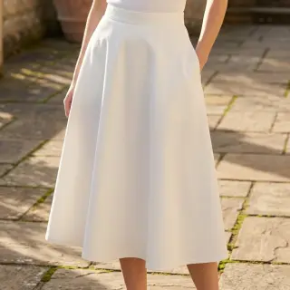 Pamutvászon TWILL Mango off white