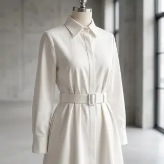 Pamutvászon TWILL Mango off white