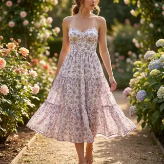 Lyocell lennel és selyemmel Retro Flowers design C