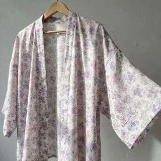 Lyocell lennel és selyemmel Retro Flowers design C