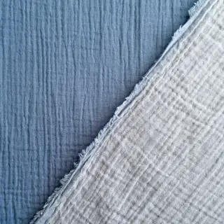 Dupla géz/muszlin DOUBLE FACE cloud blue