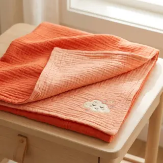 Dupla géz/muszlin DOUBLE FACE peach