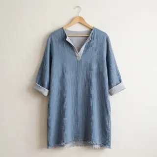 Dupla géz/muszlin DOUBLE FACE cloud blue
