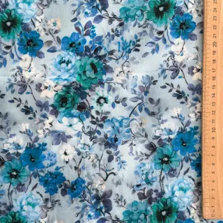 Viszkóz RAYON POPLIN Flower sea design D