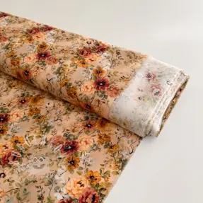 Viszkóz RAYON POPLIN Flower sea design E