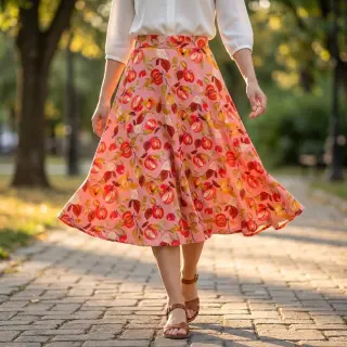 Viszkóz RAYON POPLIN Fruity design B
