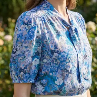 Viszkóz RAYON POPLIN Blossoms design C