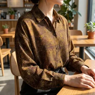 Viszkóz RAYON POPLIN Flow design A