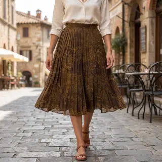 Viszkóz RAYON POPLIN Flow design A