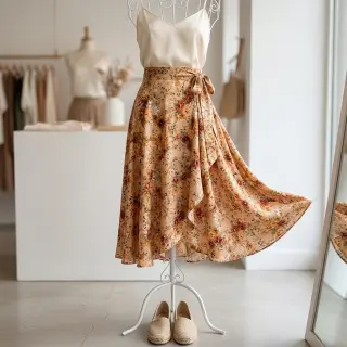 Viszkóz RAYON POPLIN Flower sea design E