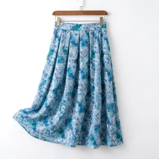 Viszkóz RAYON POPLIN Flower sea design D