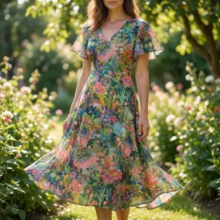 Viszkóz RAYON POPLIN Eve design B