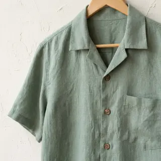 Viszkóz lenvászonnal WASHED old green