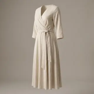 Viszkóz lenvászonnal WASHED light beige