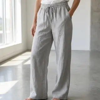 Viszkóz lenvászonnal WASHED grey