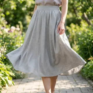 Viszkóz lenvászonnal WASHED grey