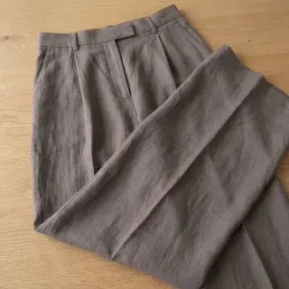 Viszkóz lenvászonnal WASHED taupe