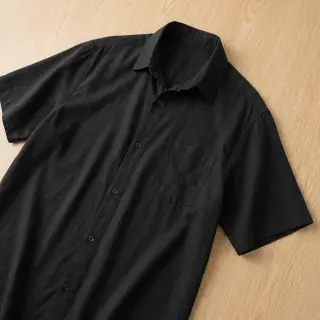 Viszkóz lenvászonnal WASHED black