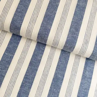 Lenvászon YARN DYED BIG Stripe blue