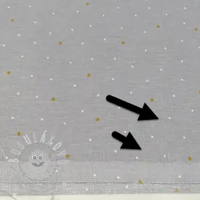 Pamutvászon Sweet bear star light grey ORGANIC 2nd class