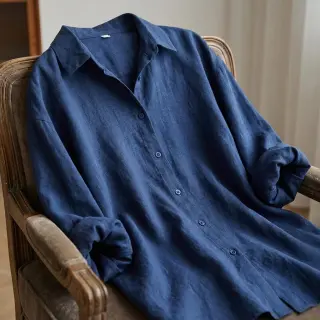 Viszkóz lenvászonnal WASHED marine